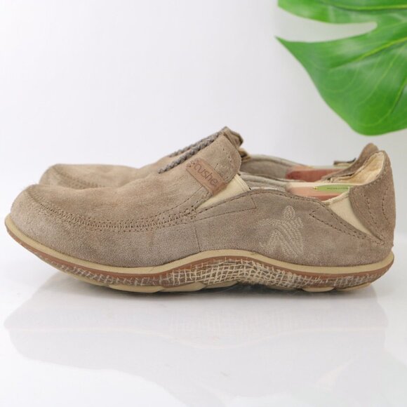 Cushe Mens Surf Slipper Shoe Size 9 Tan Leather Slip On Sneaker Minimalist - Picture 5 of 12